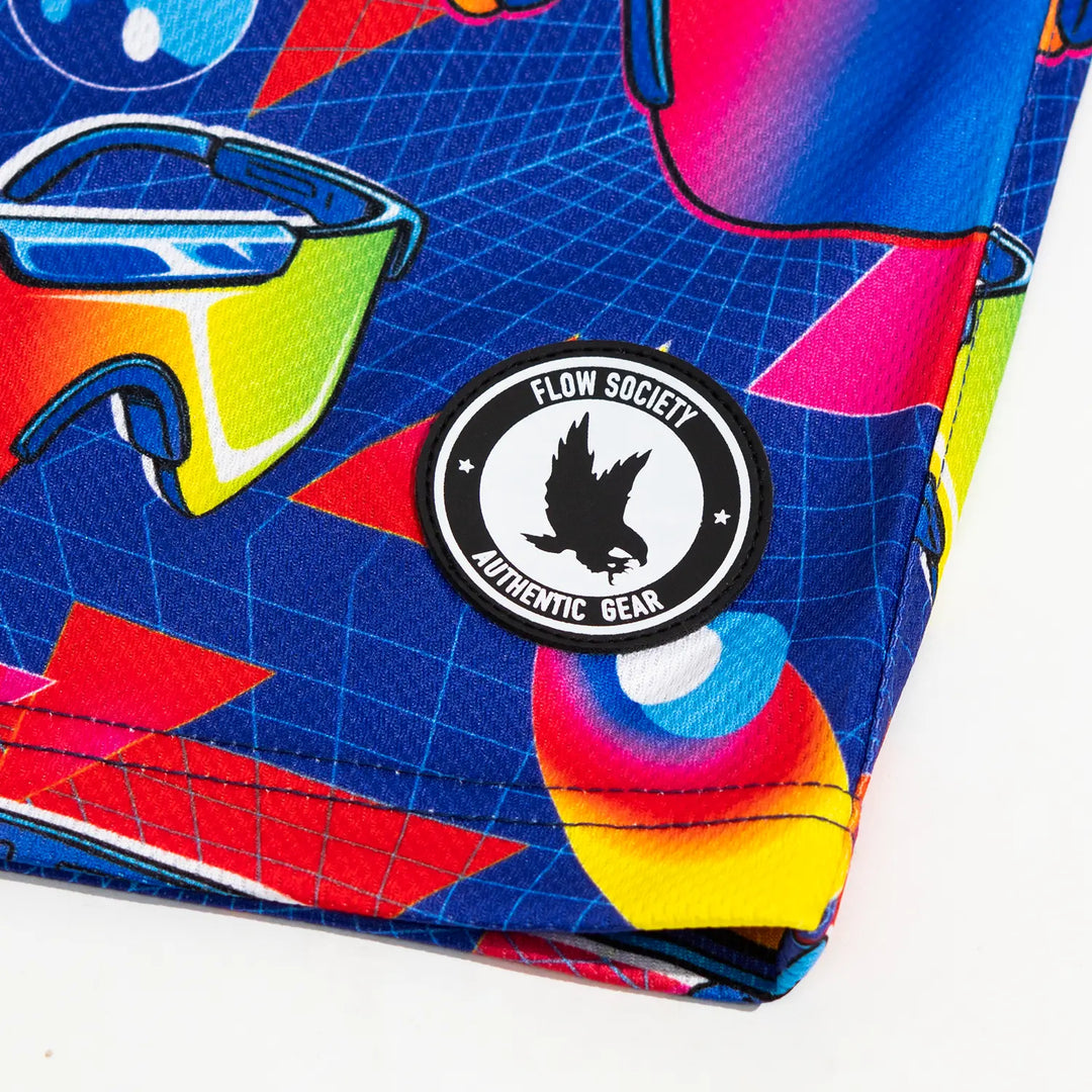 Boys Neon Baseball Shades Mid-length Short