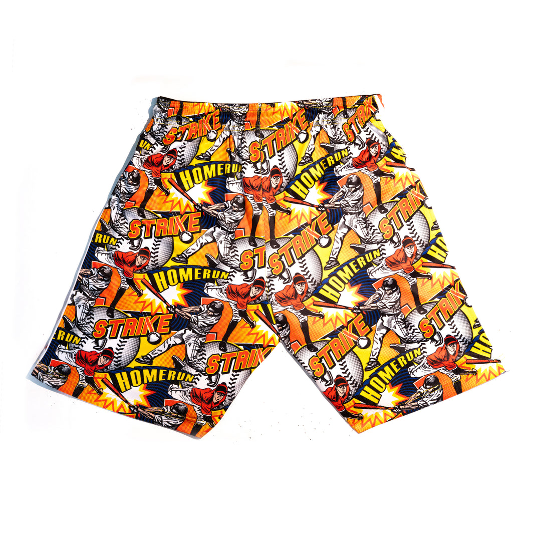 Boys Flow Baseball Comic Sideline Attack Short