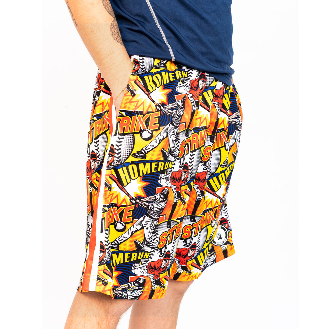 Boys Flow Baseball Comic Sideline Attack Short