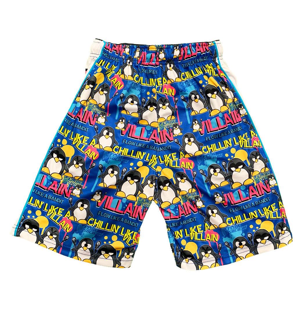 Mens Chillin Villain Attack Short Blue - Mid-length
