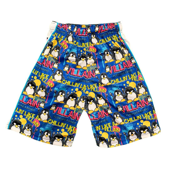 Mens Chillin Villain Attack Short Blue - Mid-length