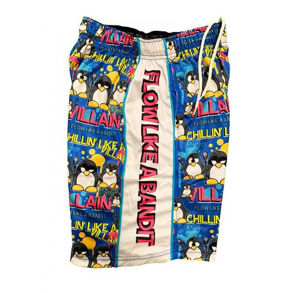 Mens Chillin Villain Attack Short Blue - Mid-length
