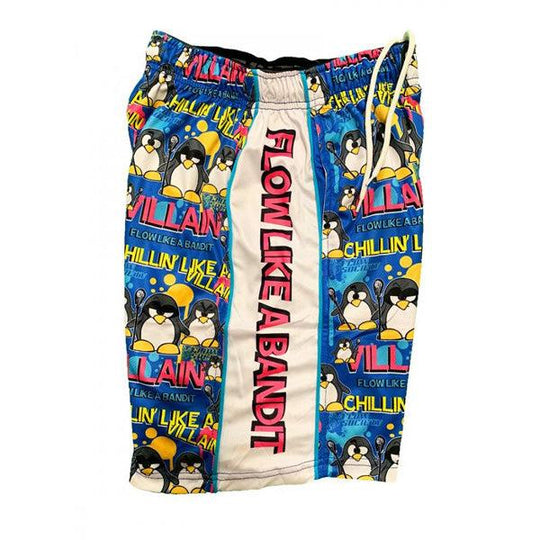 Mens Chillin Villain Attack Short Blue - Mid-length