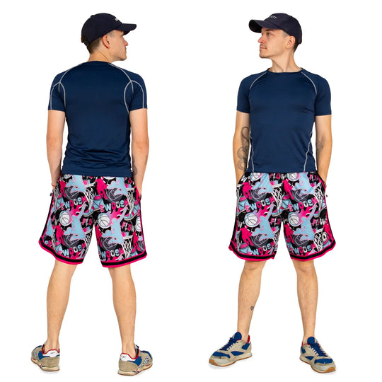 Boys Flow Neon Swoosh Basketball Trim Short