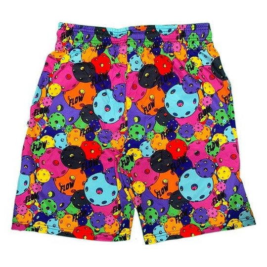 Boys Neon Motley Pickleball 7" Performance Short Neon/Charcoal