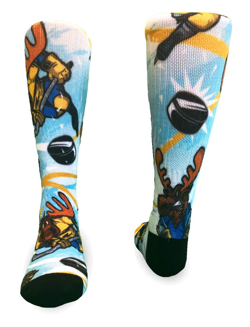 Youth Face Off Moose Crew Socks