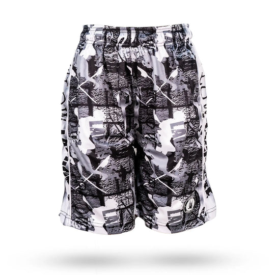 Mens Flow Lax Black & Silver Attack Short