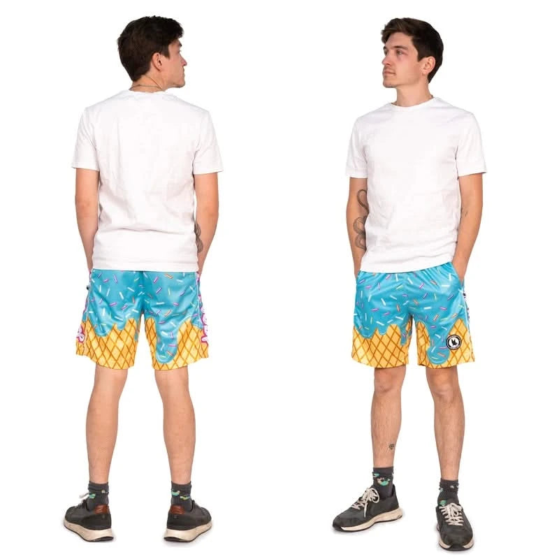 Mens Flow Scoop Blue Short