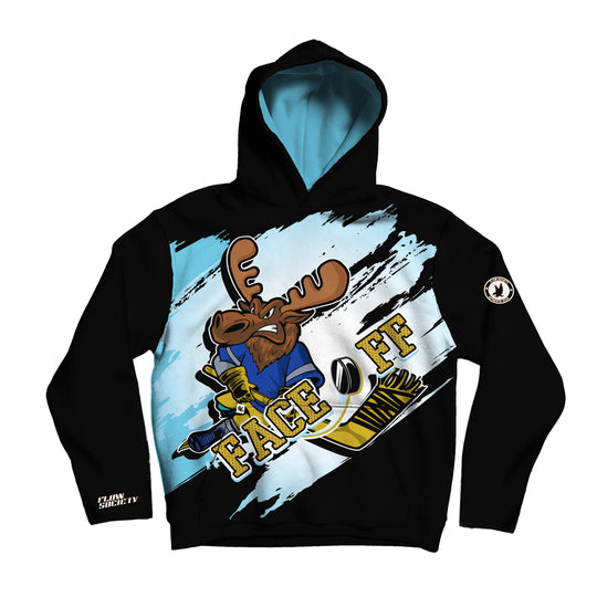 Youth & Adult Face Off Moose Hoodie