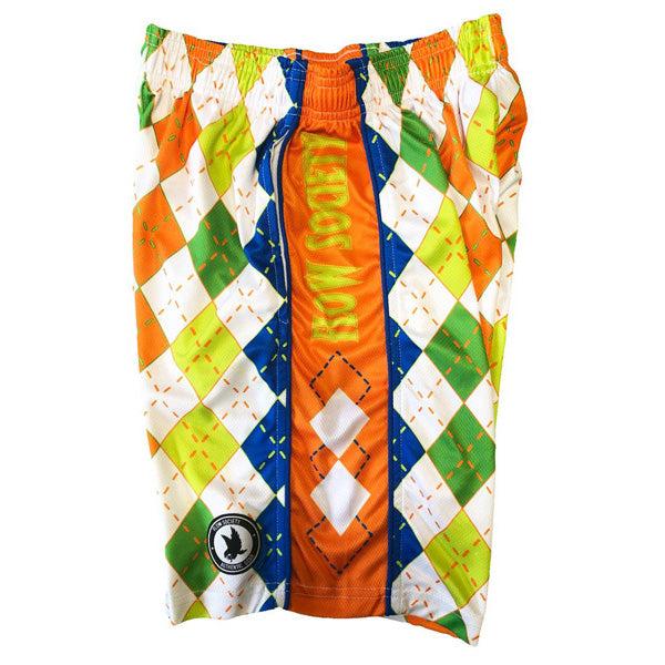 Mens Neon Argyle Shorts