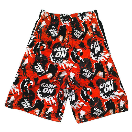 Mens Red Game On Flow Shorts