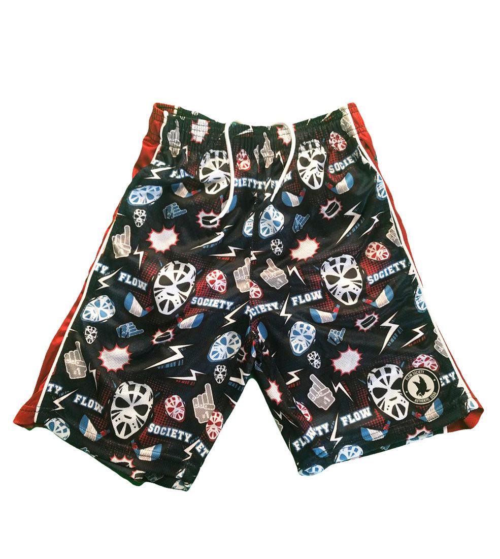 Boys Black Hat trick Attack Shorts