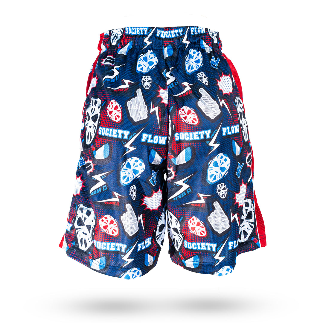 Boys Navy Hat trick Attack Shorts