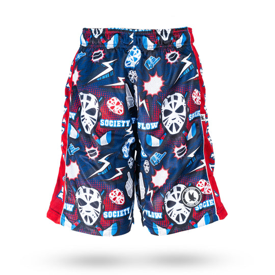 Boys Navy Hat trick Attack Shorts