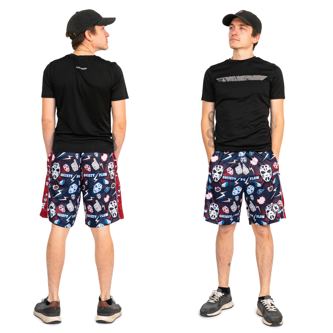 Mens Navy Hat trick Attack Shorts
