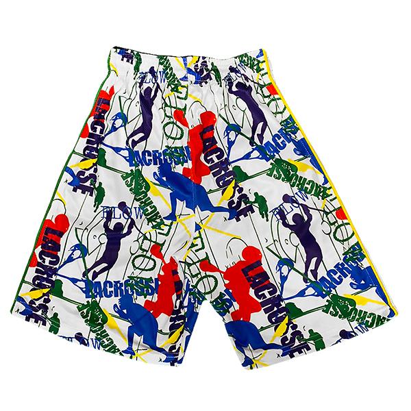 Mens Red, White & Blue Flow Lax Attack Short
