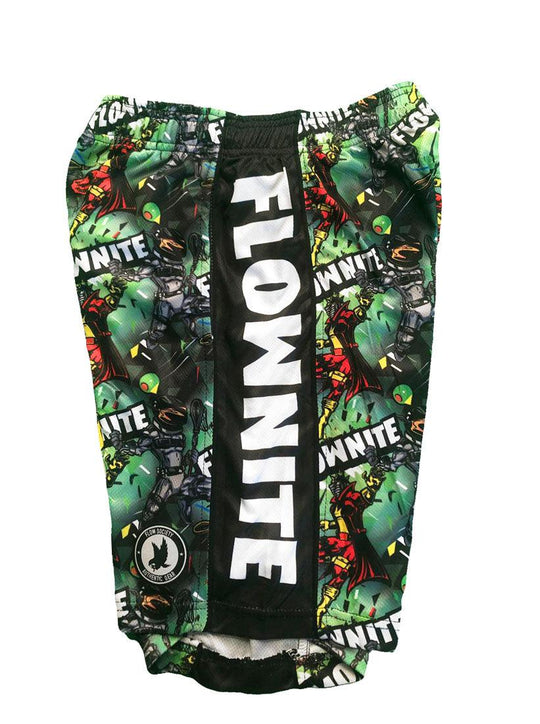 Boys Flownite Green Shorts