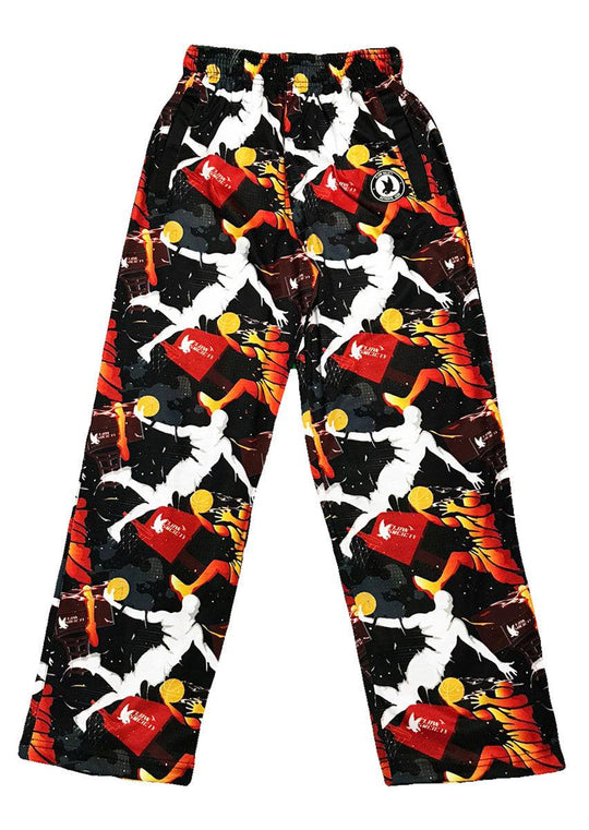 Youth Black & Red Flow Dunk Lounge Pants