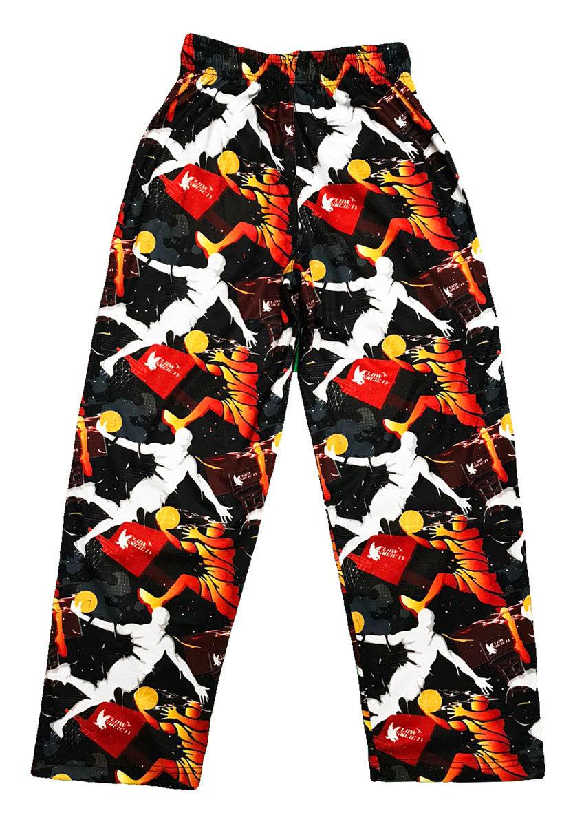 Youth Black & Red Flow Dunk Lounge Pants