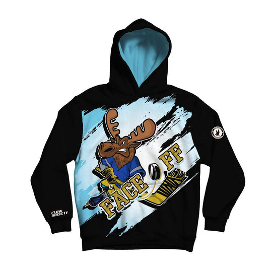 Youth & Adult Face Off Moose Hoodie