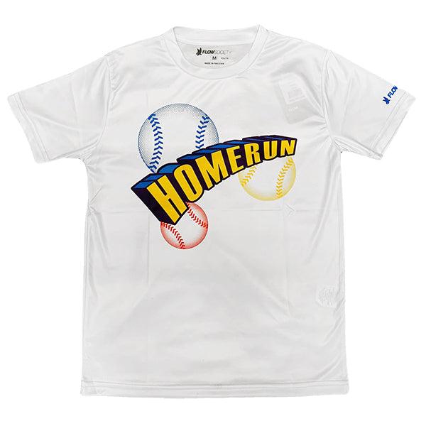 Youth Flow Baseball Home Run Tee Shirt White