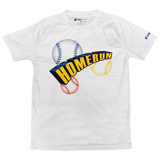 Youth Flow Baseball Home Run Tee Shirt White