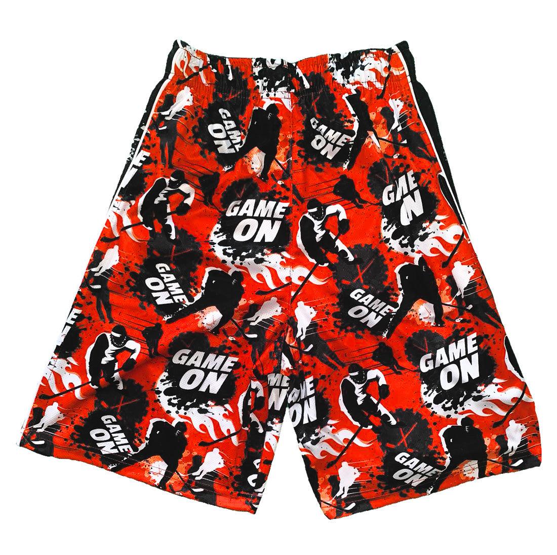 Boys Red Game On Flow Shorts
