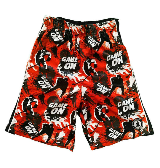 Boys Red Game On Flow Shorts